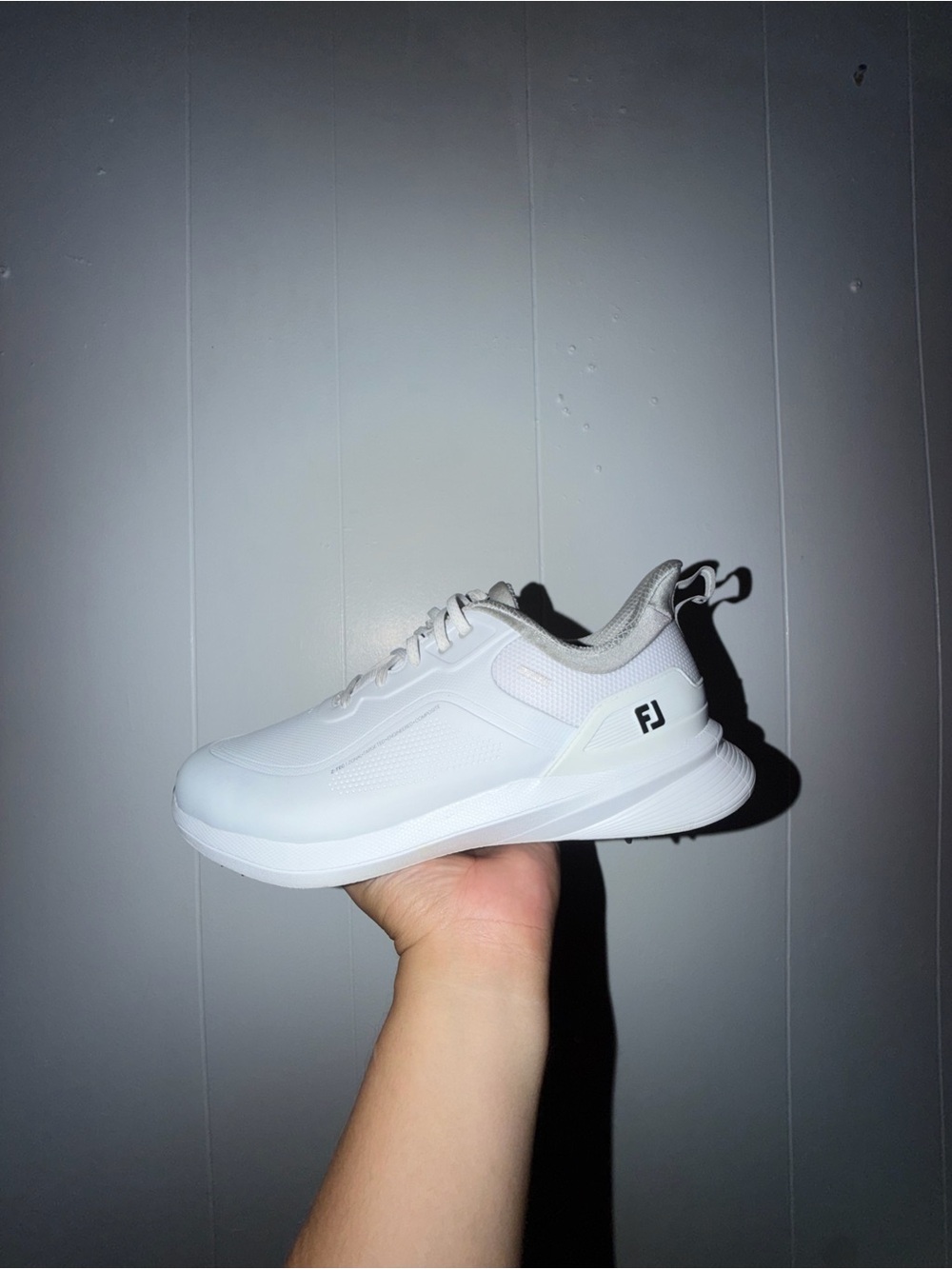 Men FootJoy Pro/SL White Golf Sneaker with FJ Logo Size 10